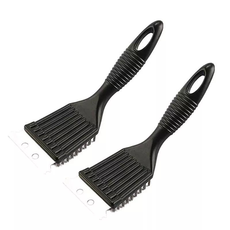 Steel wire BBQ cleaning brush with shovel combo for efficient grill maintenance
