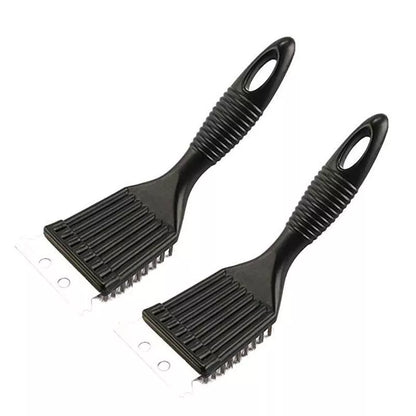Steel wire BBQ cleaning brush with shovel combo for efficient grill maintenance