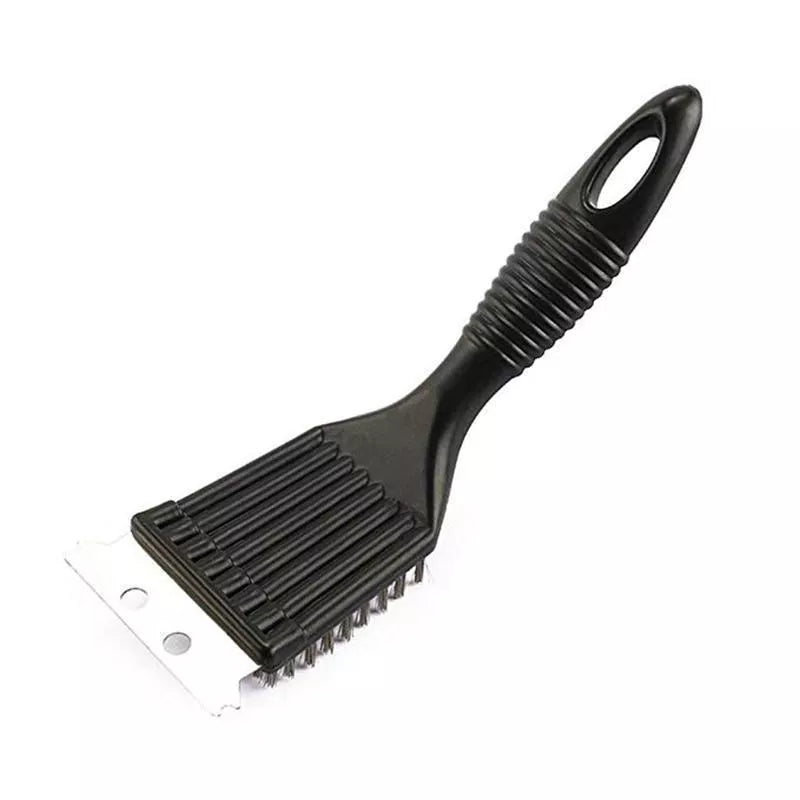Steel wire BBQ cleaning brush with shovel combo for efficient grill maintenance