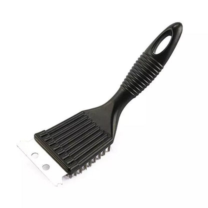 Steel wire BBQ cleaning brush with shovel combo for efficient grill maintenance