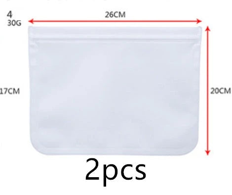 Reusable fresh keeping food storage bags made of durable PEVA material with silica gel and silicone for long-lasting food freshness