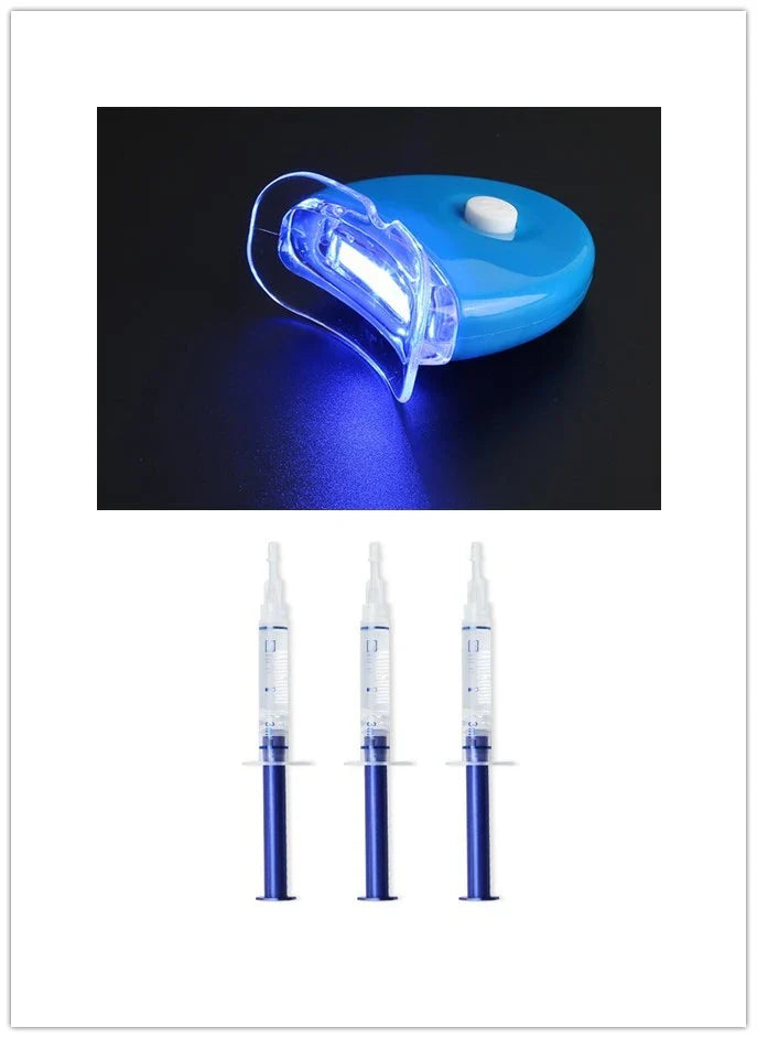 Premium blue LED teeth whitening lamp for on-the-go use, featuring compact, portable design and intelligent light technology.