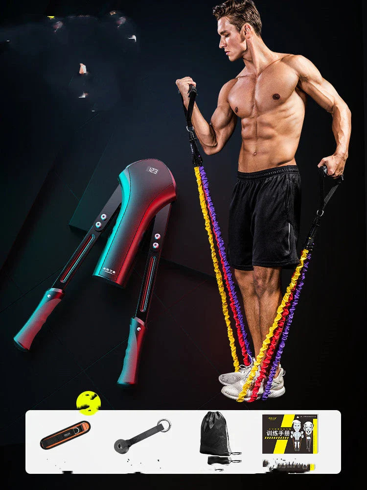 Ergonomic arm strength training device with carbon steel construction and comfortable grip for comprehensive fitness exercises