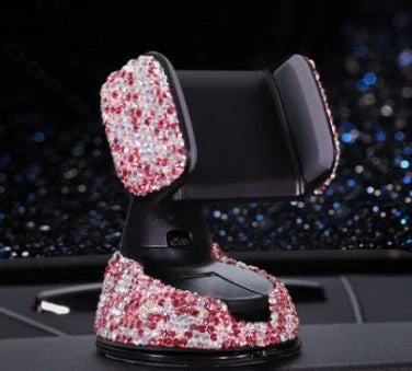 Car mobile phone rack with 360-degree rotation and dual-use functionality in various colours