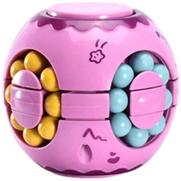 Finger Magic Bean Toy with rotating colourful beads for stress relief and educational play
