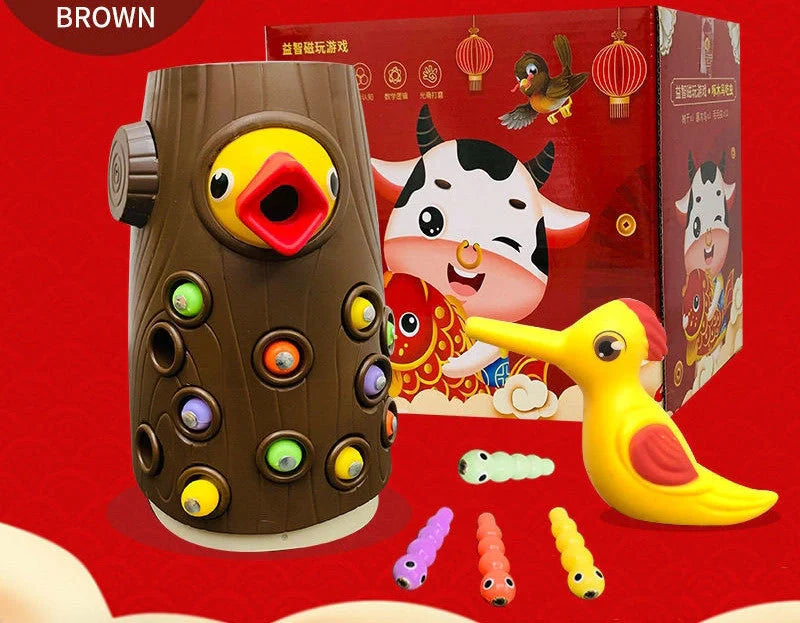 Woodpecker Magnetic Catch The Worm Game - Educational Toy for Children