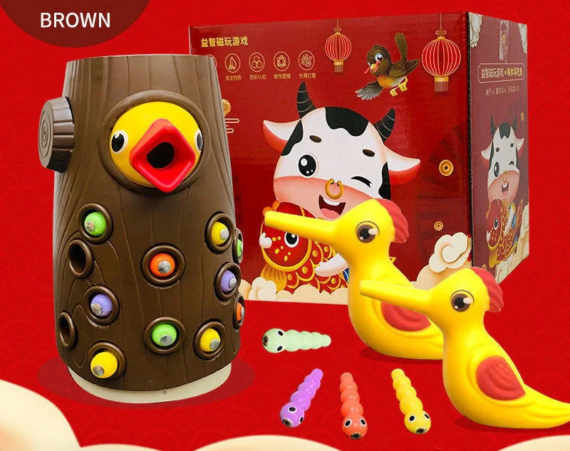 Woodpecker Magnetic Catch The Worm Game - Educational Toy for Children