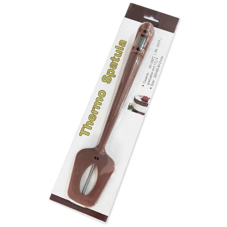 Digital Cooking Thermometer with Silicone Scraper Spatula for accurate temperature monitoring