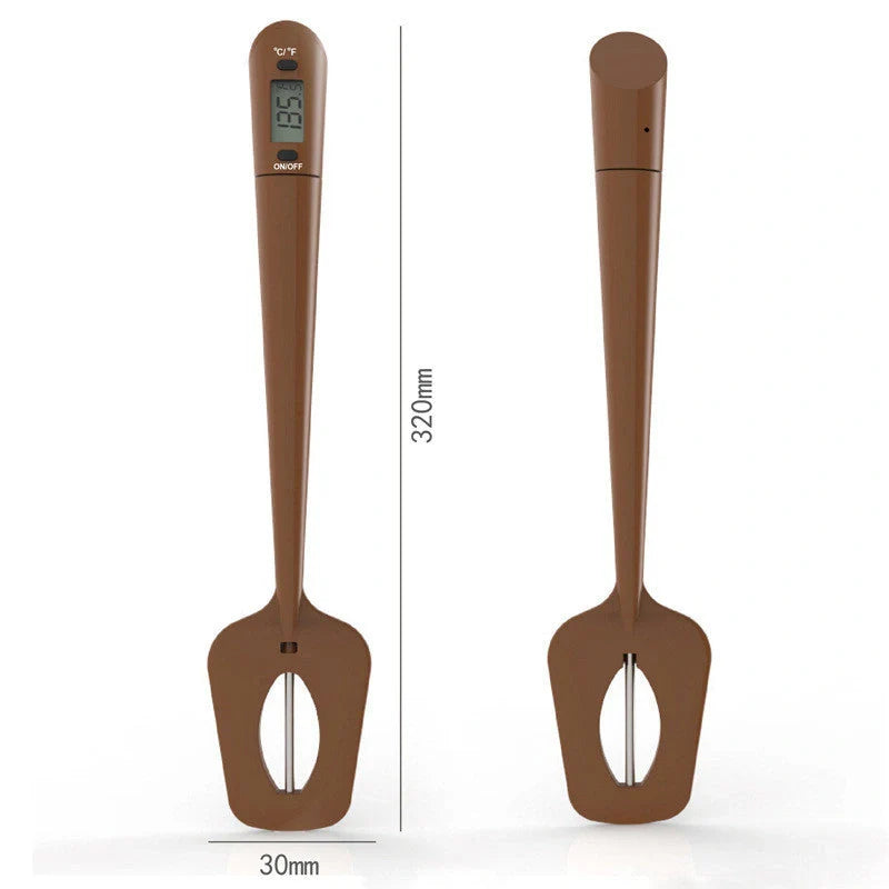 Digital Cooking Thermometer with Silicone Scraper Spatula for accurate temperature monitoring