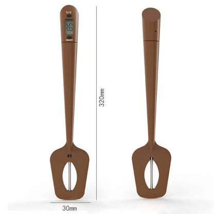 Digital Cooking Thermometer with Silicone Scraper Spatula for accurate temperature monitoring