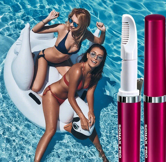 Rose red mini electric hair removal device with USB cable