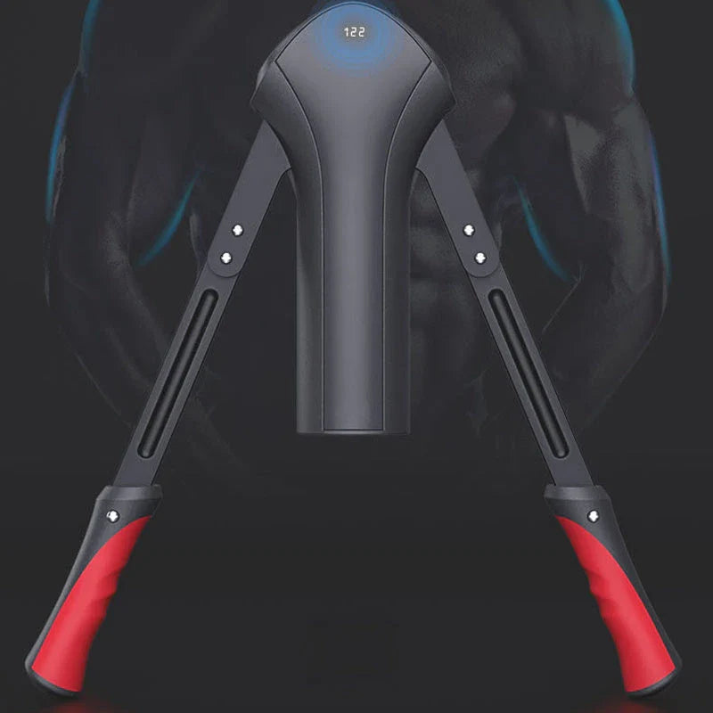 Ergonomic arm strength training device with carbon steel construction and comfortable grip for comprehensive fitness exercises