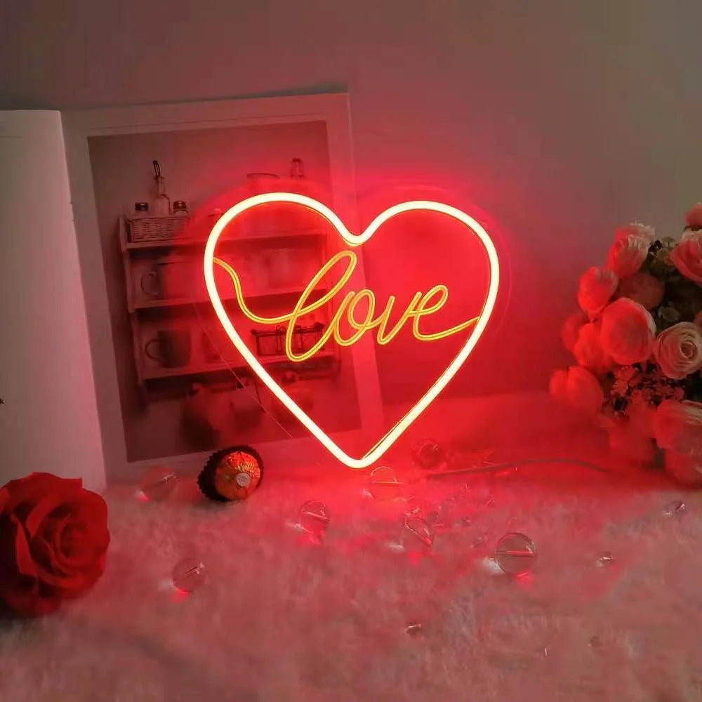Custom LED neon light decoration with vibrant glow for home and events