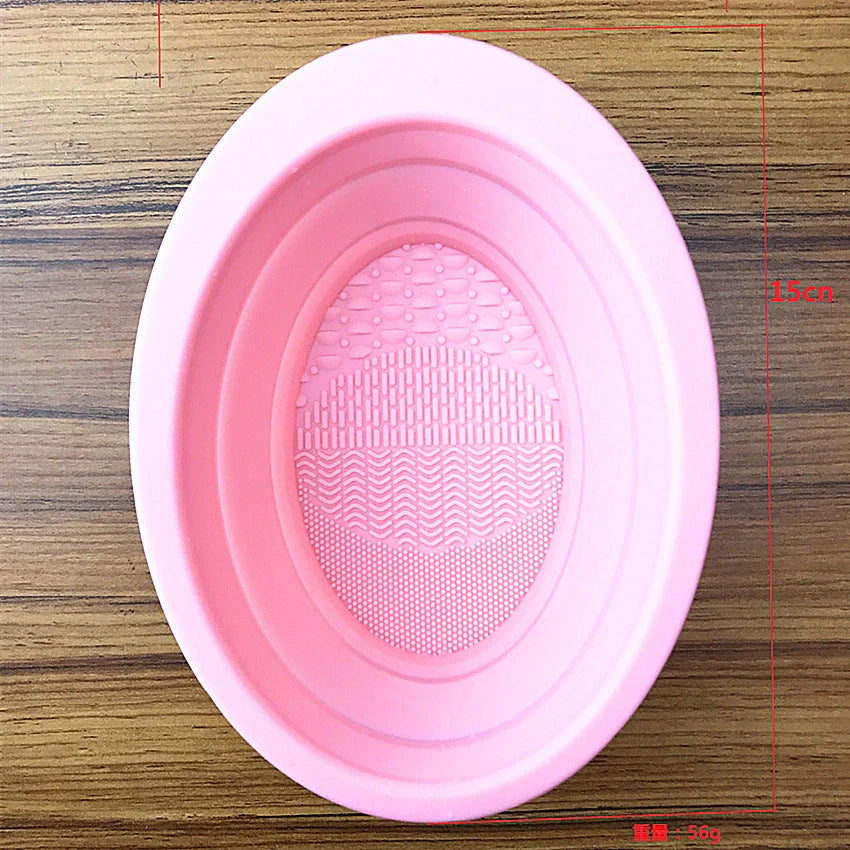 Silicone cosmetic makeup brush cleaning pad board for efficient brush maintenance