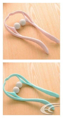 Pressure Point Therapy Neck Massager in pink, blue, and green for neck and shoulder relief