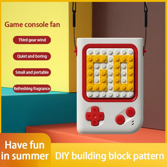 Compact portable game console fan in various colors, providing cooling for gamers on the go