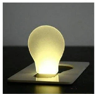 Compact, foldable LED card light with sleek, credit card-sized design and powerful illumination capabilities