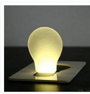 Compact, foldable LED card light with sleek, credit card-sized design and powerful illumination capabilities