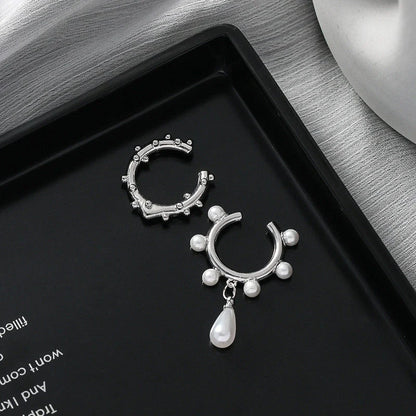 S925 Silver Two-piece Water Drop Pearl Ear Clip showcasing elegant design and craftsmanship