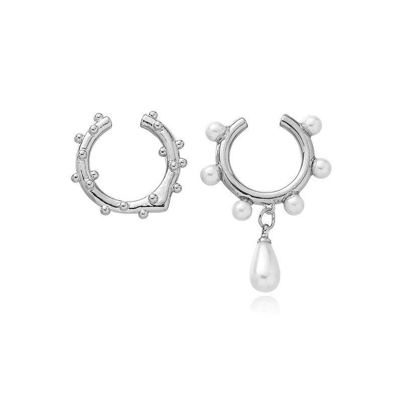 S925 Silver Two-piece Water Drop Pearl Ear Clip showcasing elegant design and craftsmanship