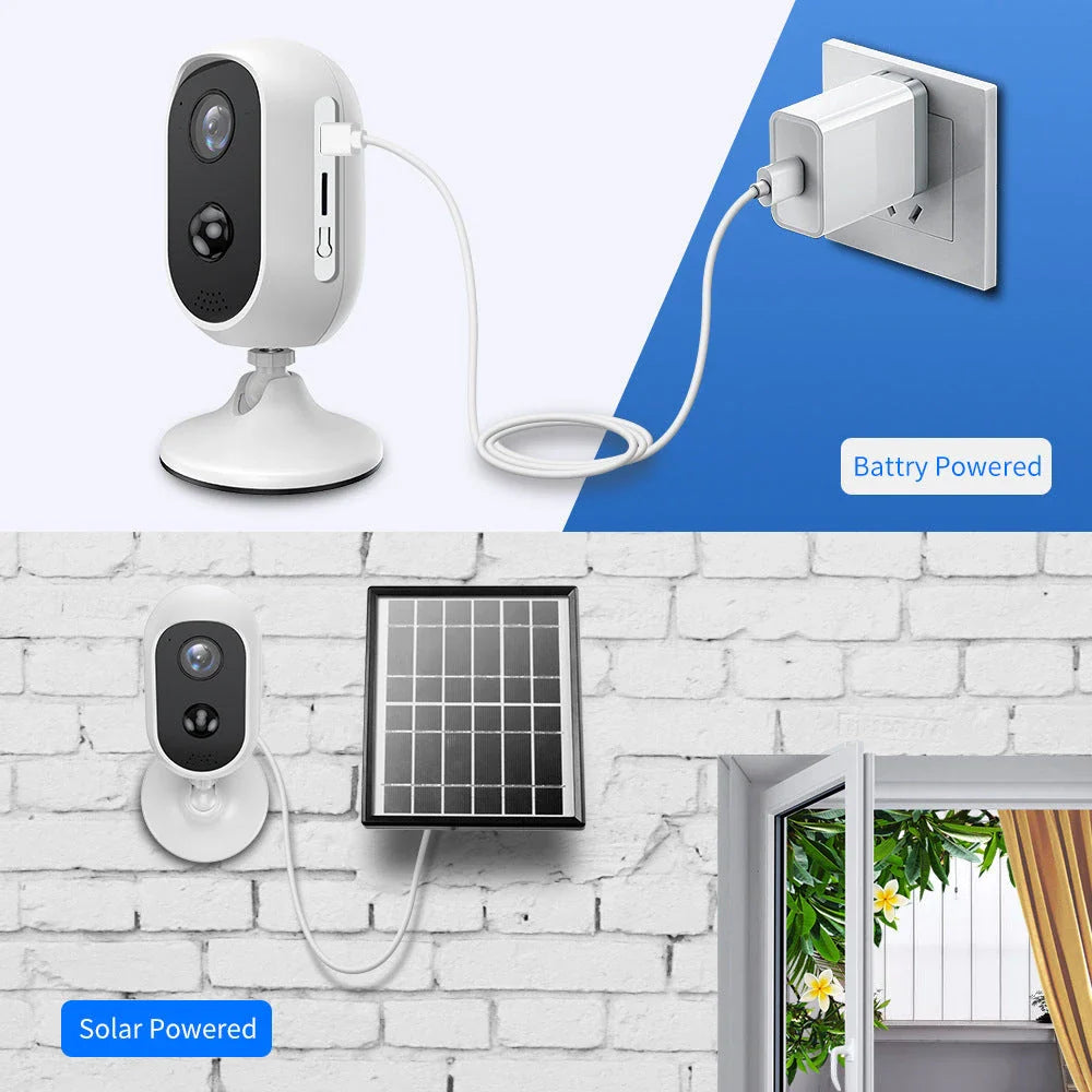 Rechargeable outdoor security camera with remote viewing and night vision capabilities for home and business protection