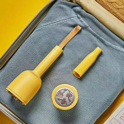 Portable rechargeable vacuum cleaner with hairball trimmer and USB charging