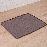 Premium pet cooling pad made with cold silk and breathable mesh to keep your furry friend comfortable in the summer heat