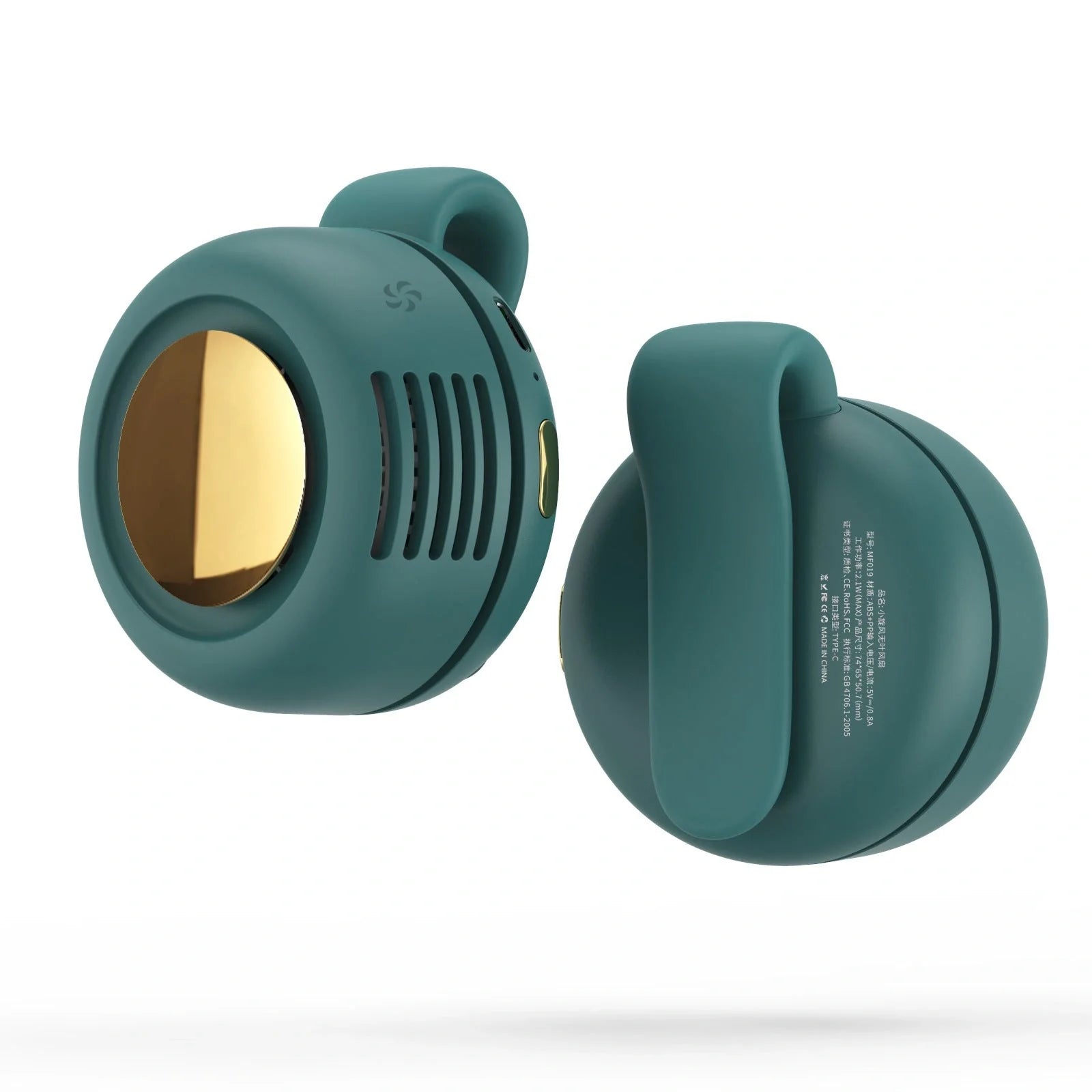 Portable USB clip-on personal cooling fan with flexible clip and adjustable settings