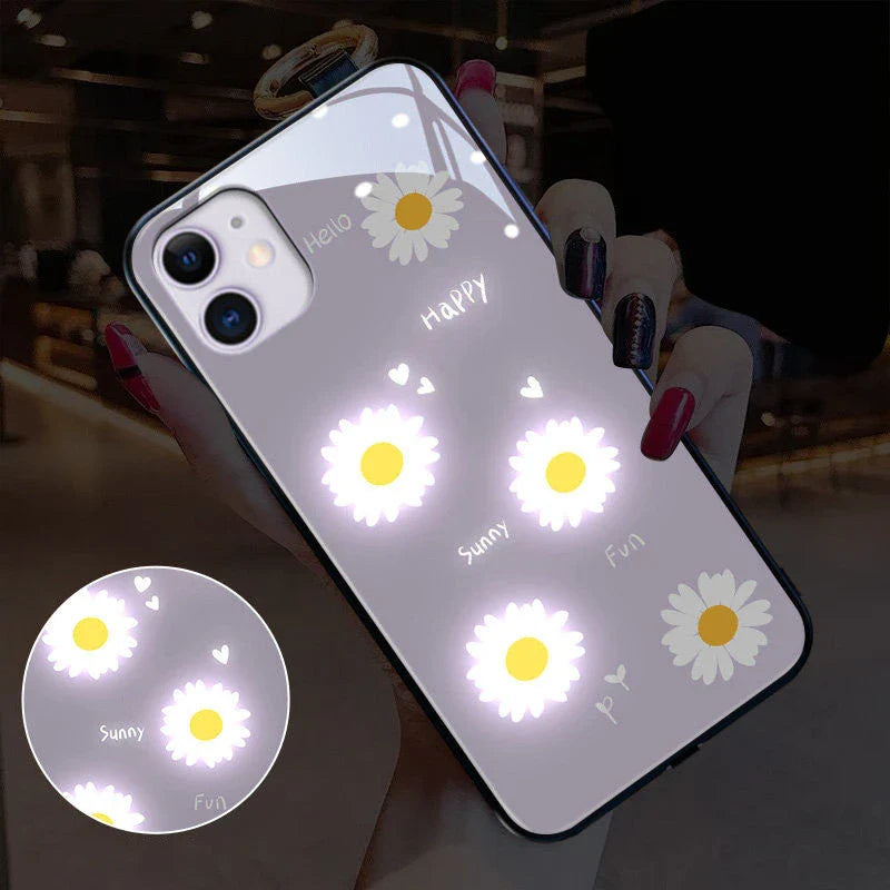 GiftHome UK Premium Tempered Glass Back Cover with Mood-Lighting for Latest iPhones