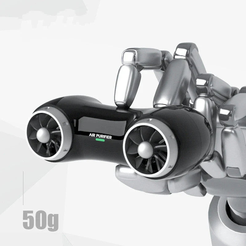 Premium car air purifier with pulse tip technology, double carbon brush, and negative ion generator for improved air quality and freshness in your vehicle.