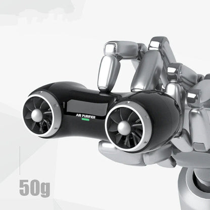 Premium car air purifier with pulse tip technology, double carbon brush, and negative ion generator for improved air quality and freshness in your vehicle.