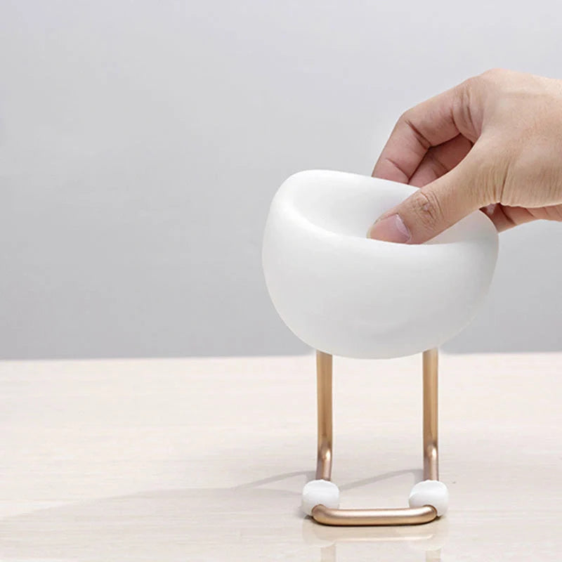 D20 Little Urchin Silicone Lamp in elegant white with wireless charging and nightlight features