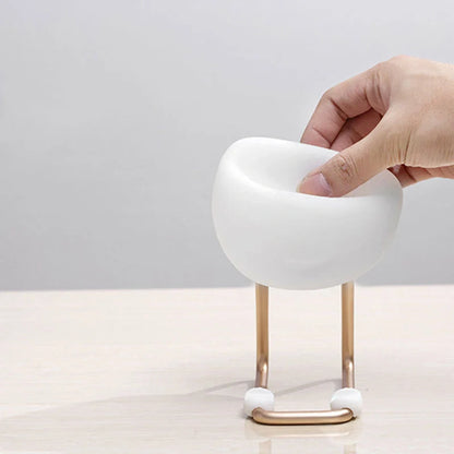 D20 Little Urchin Silicone Lamp in elegant white with wireless charging and nightlight features