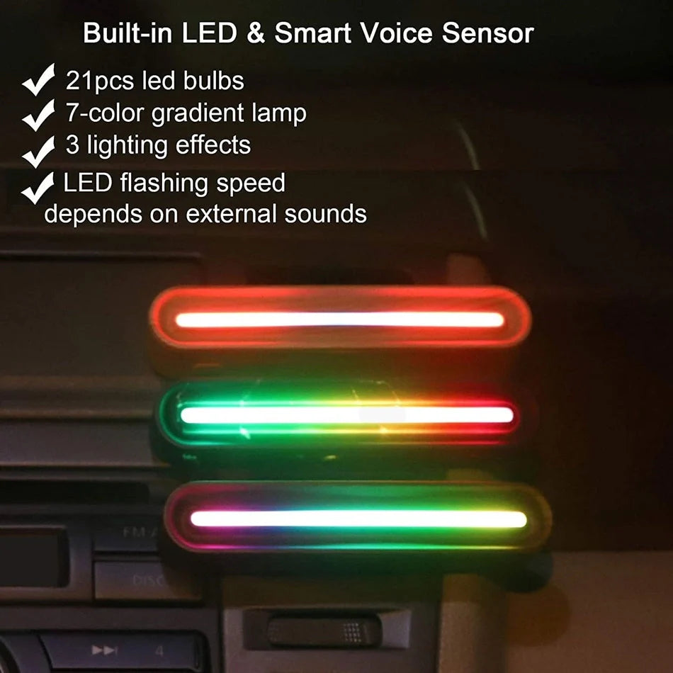 High-End Air Outlet Aroma Diffuser In Car with LED mood lighting