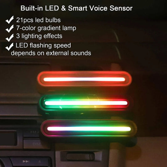 High-End Air Outlet Aroma Diffuser In Car with LED mood lighting