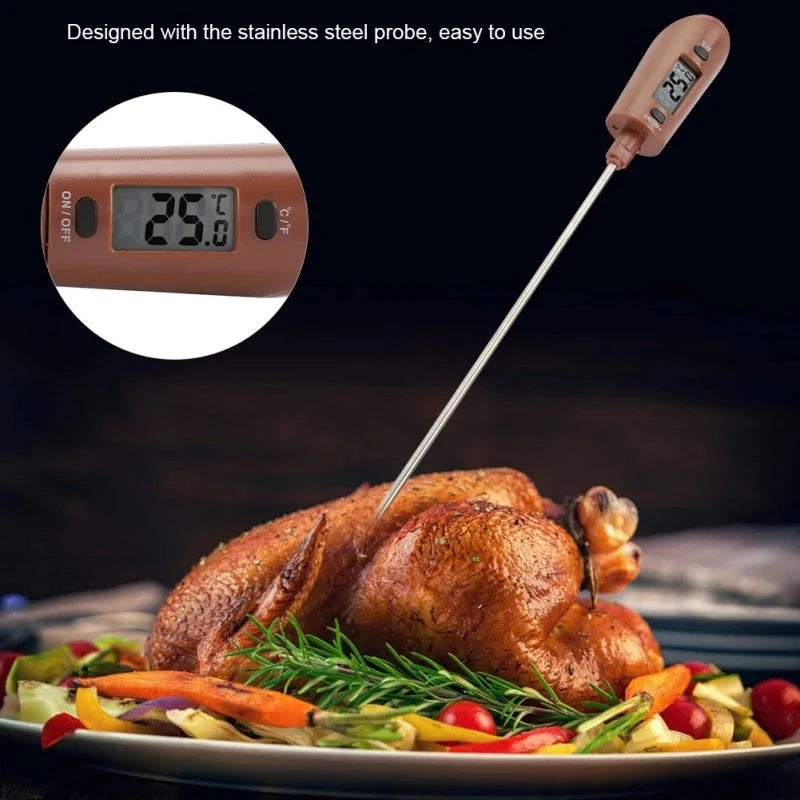 Digital Cooking Thermometer with Silicone Scraper Spatula for accurate temperature monitoring