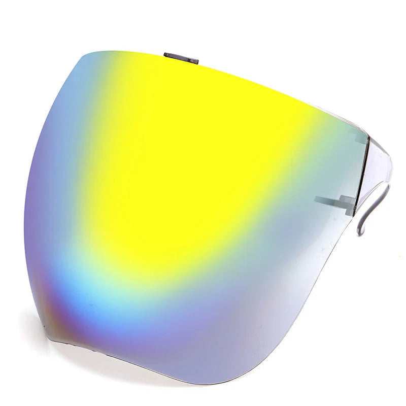Premium multi-function face shield glasses with anti-fog coating, durable plastic frame, and crystal-clear lenses for sun protection and safety