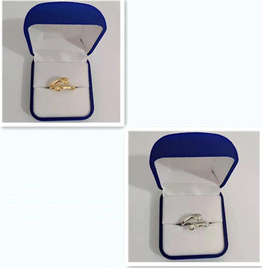 Elegant Adjustable Love Hands Embracing Ring in gold and silver, a perfect symbol of affection