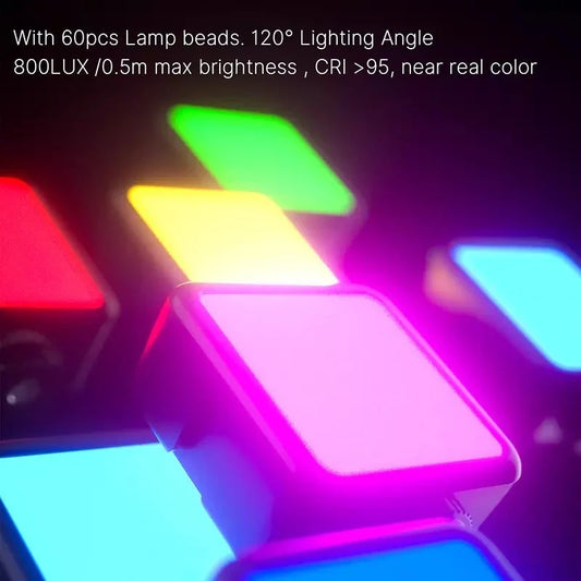 Ulanzi VL49 Mini RGB Fill Light with adjustable brightness and colour temperature