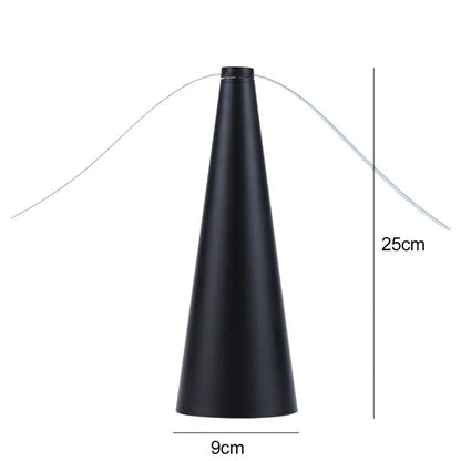 Compact outdoor mosquito repellent fan with safety blades in silver, black, gold, and white options