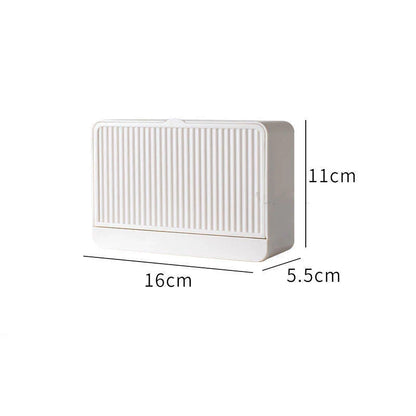Stylish bathroom soap dispenser with wall-mounted storage box and drainage design