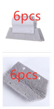 Creative Window Groove Cleaning Gap Brush Slot Cleaner in beige, light grey, and blue