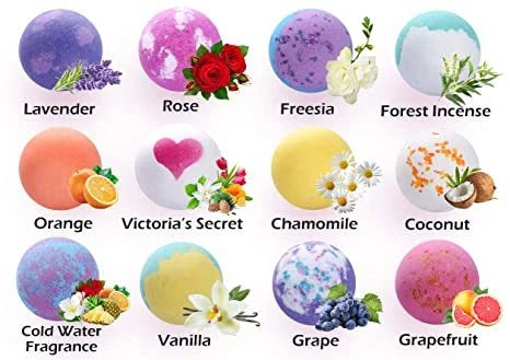 14-piece explosive salt ball gift box with varied fragrances for relaxing baths