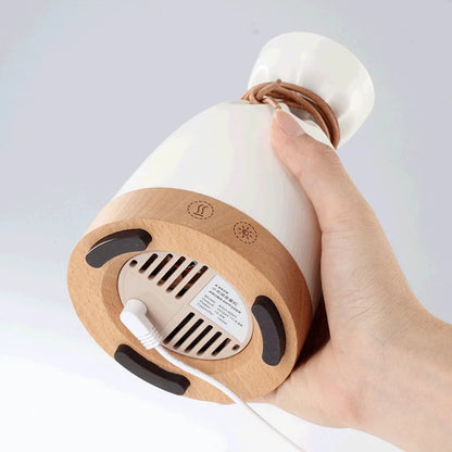 Wood Aromatherapy Desk Lamp Humidifier with noise reduction technology
