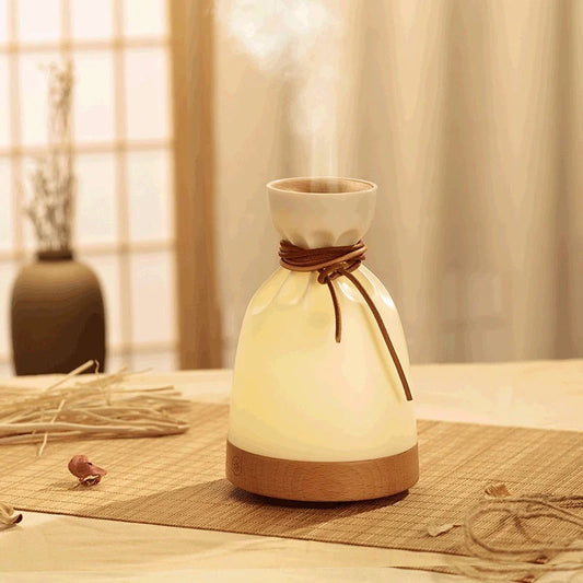 Wood Aromatherapy Desk Lamp Humidifier with noise reduction technology