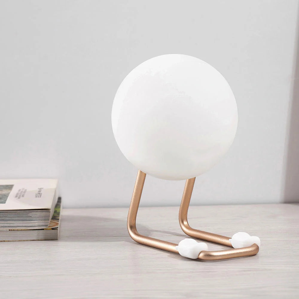D20 Little Urchin Silicone Lamp in elegant white with wireless charging and nightlight features