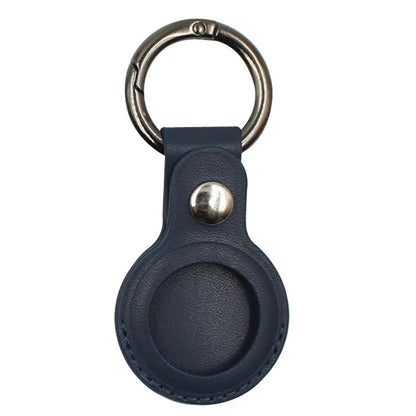 Premium leather AirTag keychain case in various colors, providing durable protection and stylish carry for your Apple tracking device