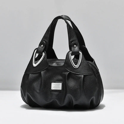 Women's multicolour PU leather dumpling handbag with floral design and multiple pockets