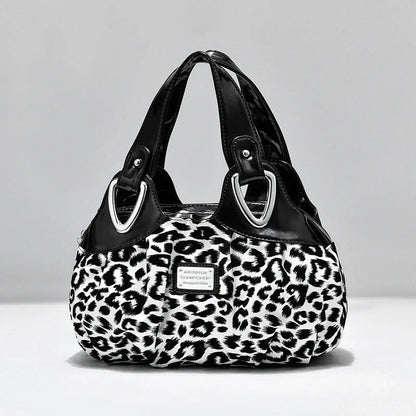 Women's multicolour PU leather dumpling handbag with floral design and multiple pockets