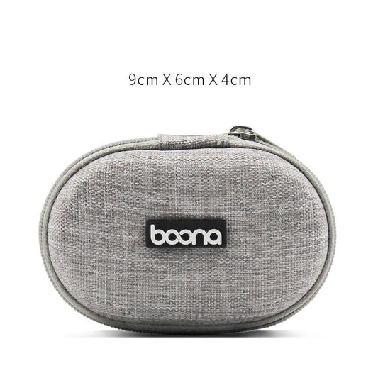 Portable Anti-Stress Mini Protective Bag for earphones in grey and black